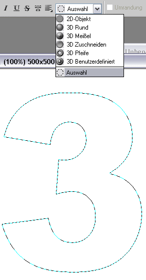 Auswahl aus Zahl erzeugen